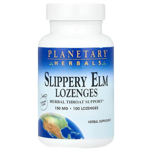 Planetary Herbals  Slippery Elm Lozenges  Tangerine  150 mg  100 Lozenges