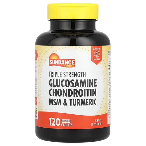 Sundance Vitamins  Triple Strength Glucosamine Chondroitin MSM & Turmeric  120 Coated Caplets