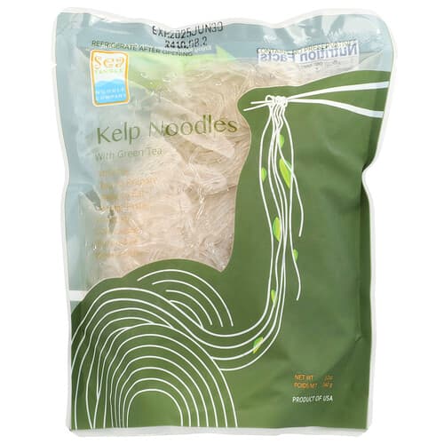 Sea Tangle Noodle Company  Kelp Noodles with Green Tea  12 oz (340 g)