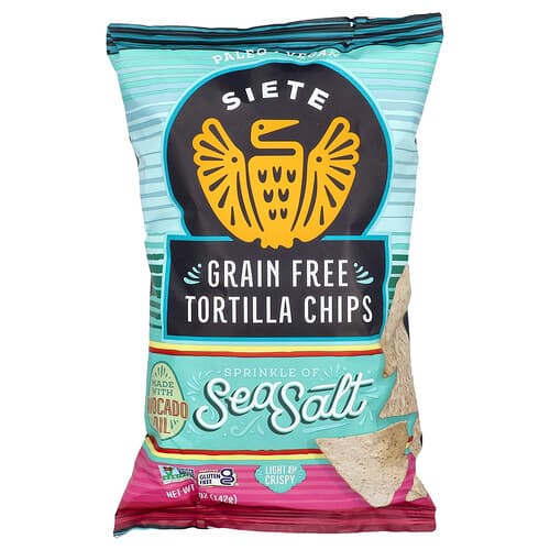 Siete  Grain Free Tortilla Chips  Sea Salt  5 oz (142 g)