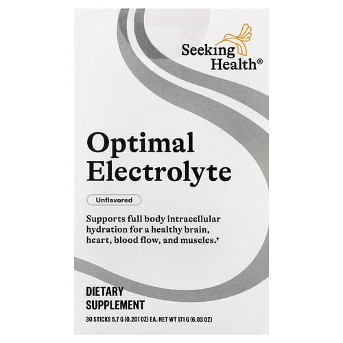 Seeking Health  Optimal Electrolyte  Unflavored  30 Sticks  0.201 oz (5.7 g) Each