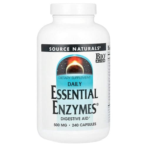 Source Naturals  Daily Essential Enzymes®  500 mg  240 Capsules