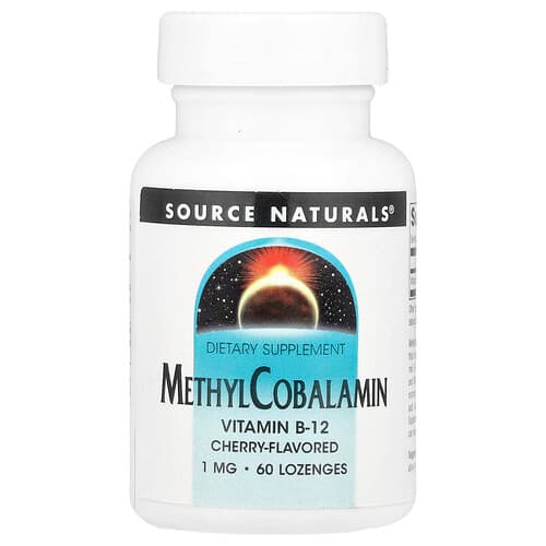 Source Naturals  MethylCobalamin  Cherry  1 mg  60 Lozenges