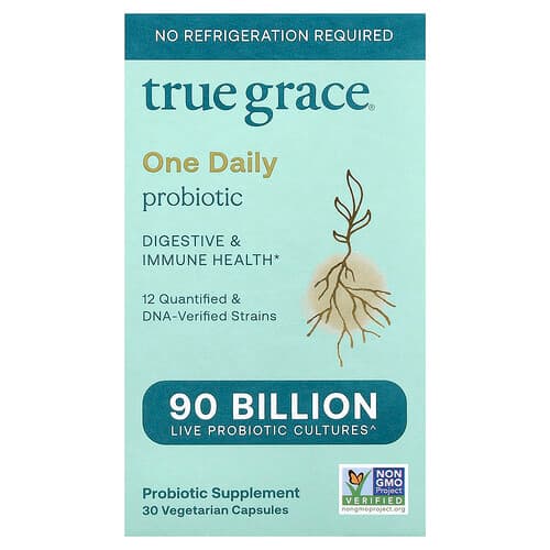 True Grace  One Daily Probiotic  30 Vegetarian Capsules