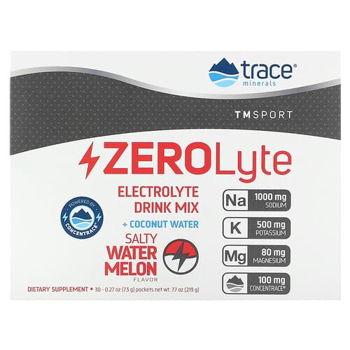 Trace  TM Sport  ZEROLyte  Electrolyte Drink Mix  Salty Watermelon  30 Packets  0.27 oz (7.3 g) Each