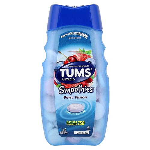 Tums  Antacid  Smoothies Berry Fusion  140 Chewable Tablets (750 mg per Tablet)