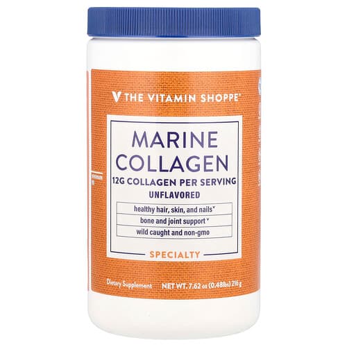 The Vitamin Shoppe  Marine Collagen  Unflavored  7.62 oz (216 g)