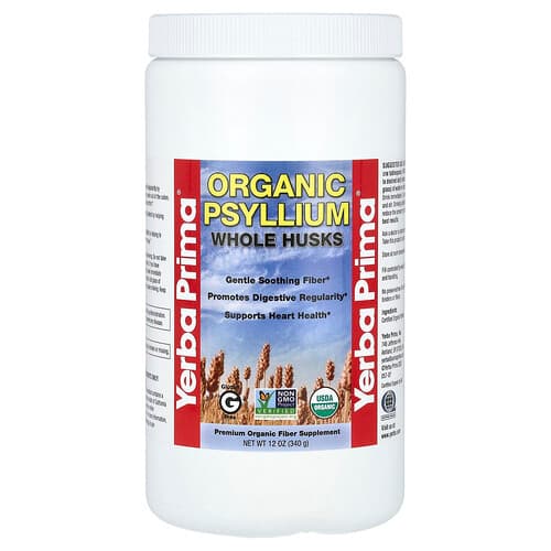 Yerba Prima  Organic Psyllium Whole Husks  12 oz (340 g)
