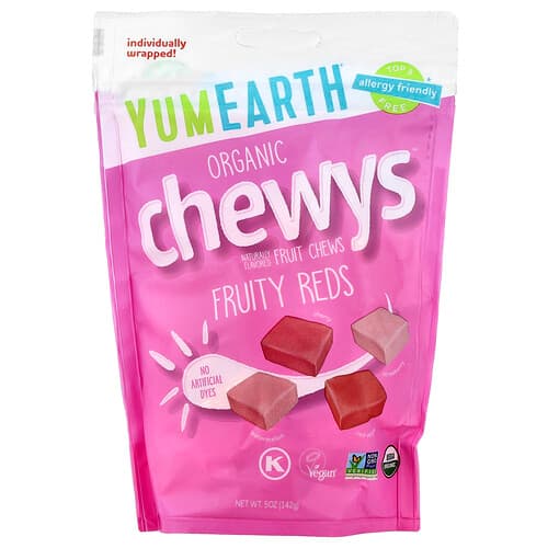 YumEarth  Organic Chewys™  Fruity Reds  5 oz (142 g)