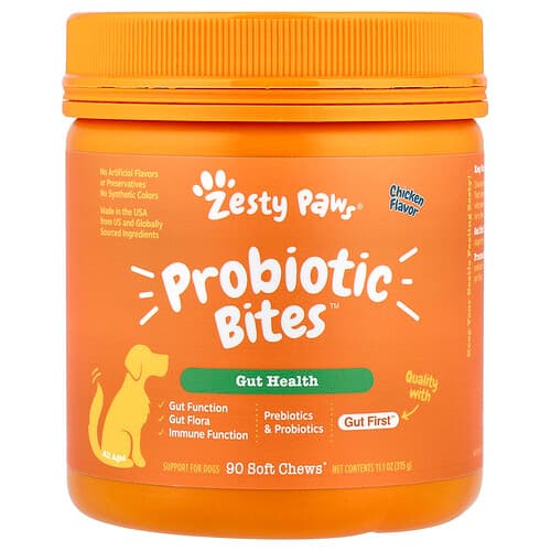 Zesty Paws  Probiotic Bites™  For Dogs  All Ages  Chicken  90 Soft Chews  11.1 oz (315 g)