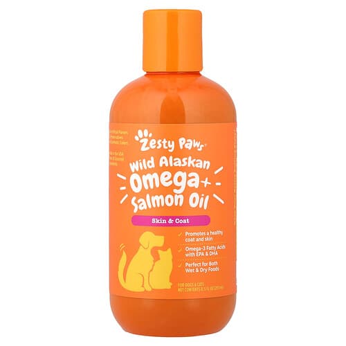 Zesty Paws  Wild Alaskan Omega + Salmon Oil  For Dogs & Cats  8.5 fl oz (251 ml)