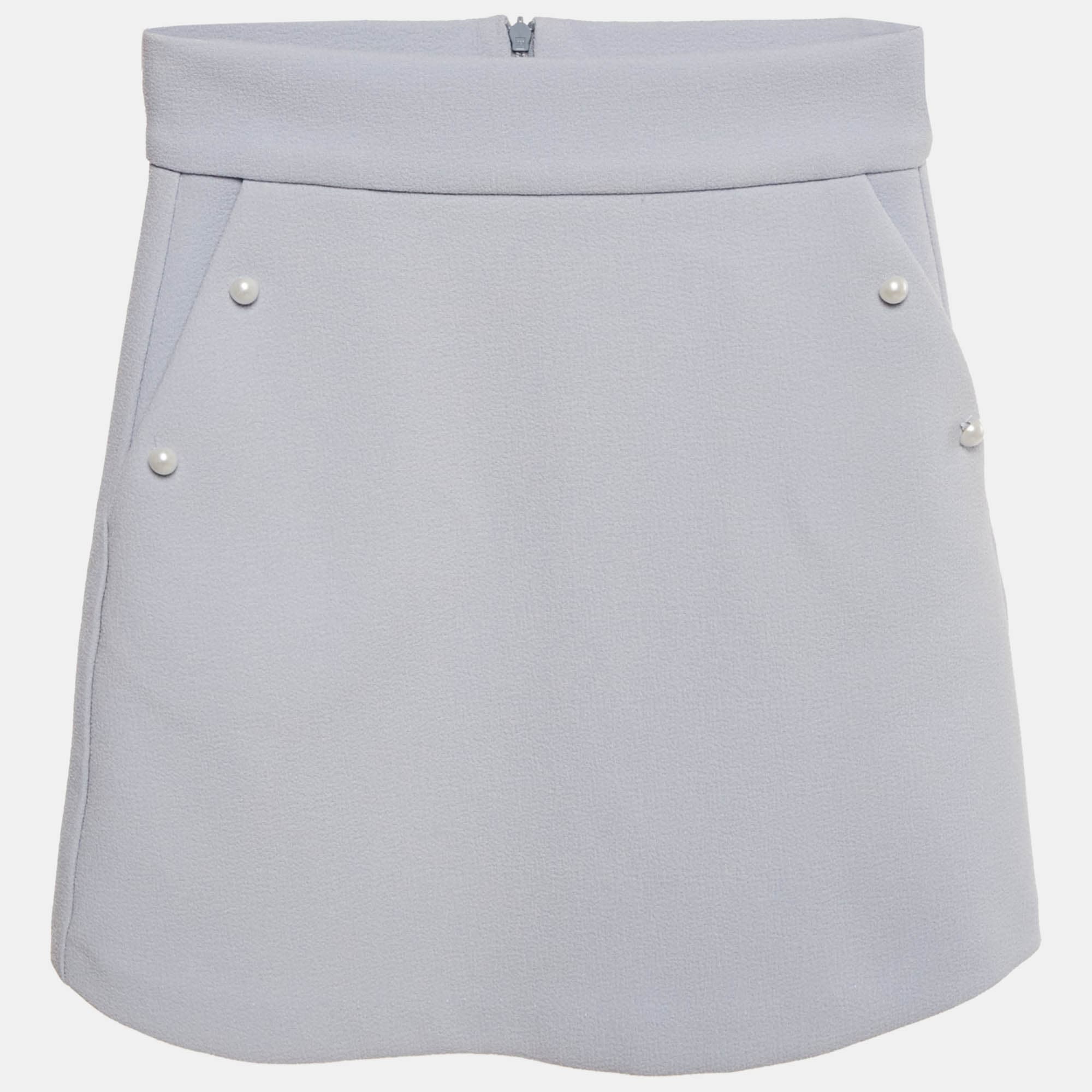 Little Lady Empire Kids Blue Pearl Detail Skylar Skirt 6Yrs