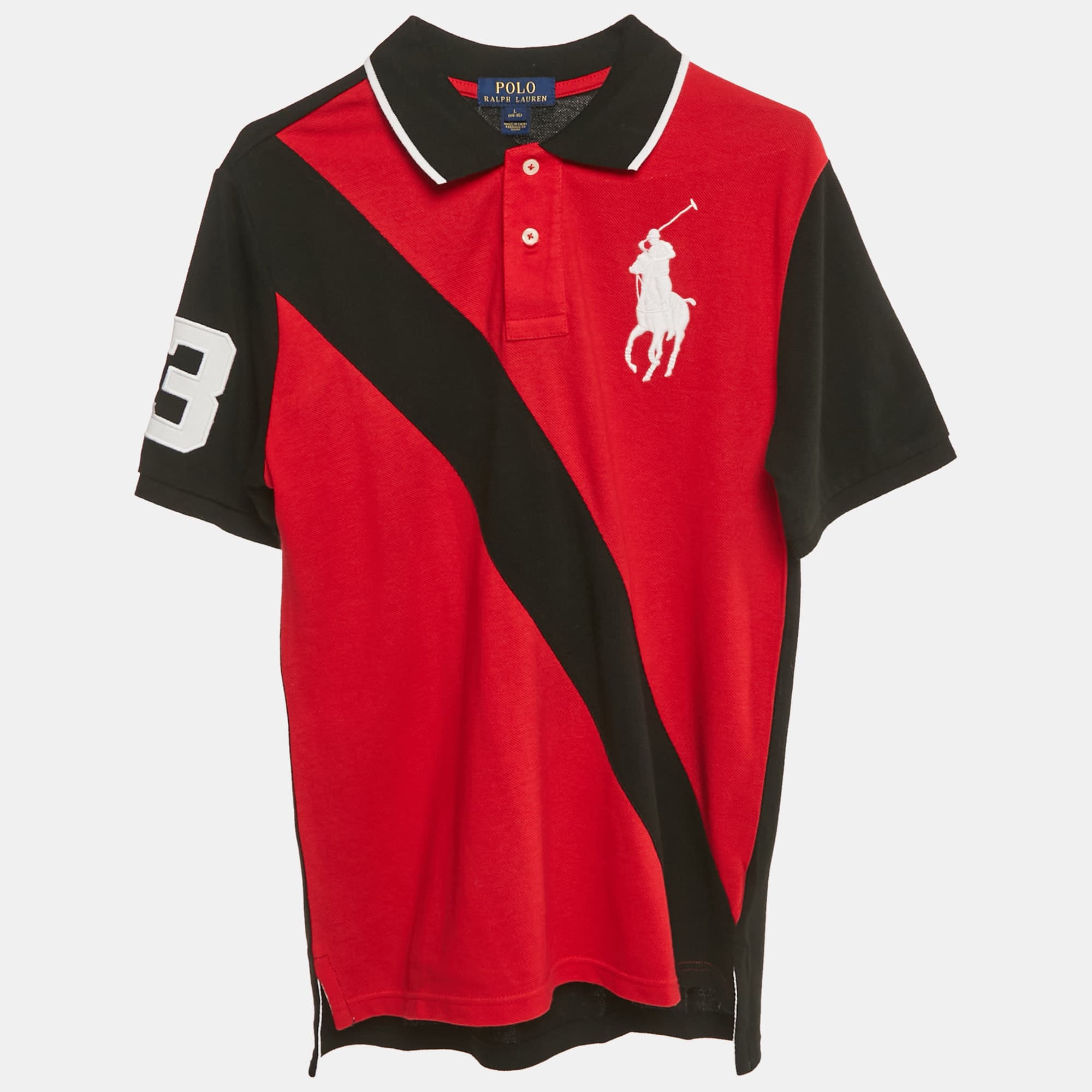 Polo Ralph Lauren Kids Black Embroidered Pony Cotton Polo T-Shirt L (14-16) Yrs