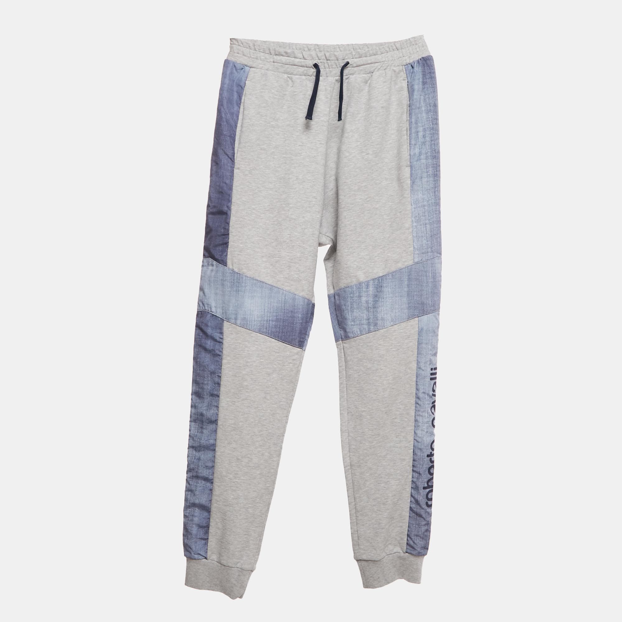 Roberto Cavalli Junior Grey Jersey Jogger Pants L/(16-18 Yrs)