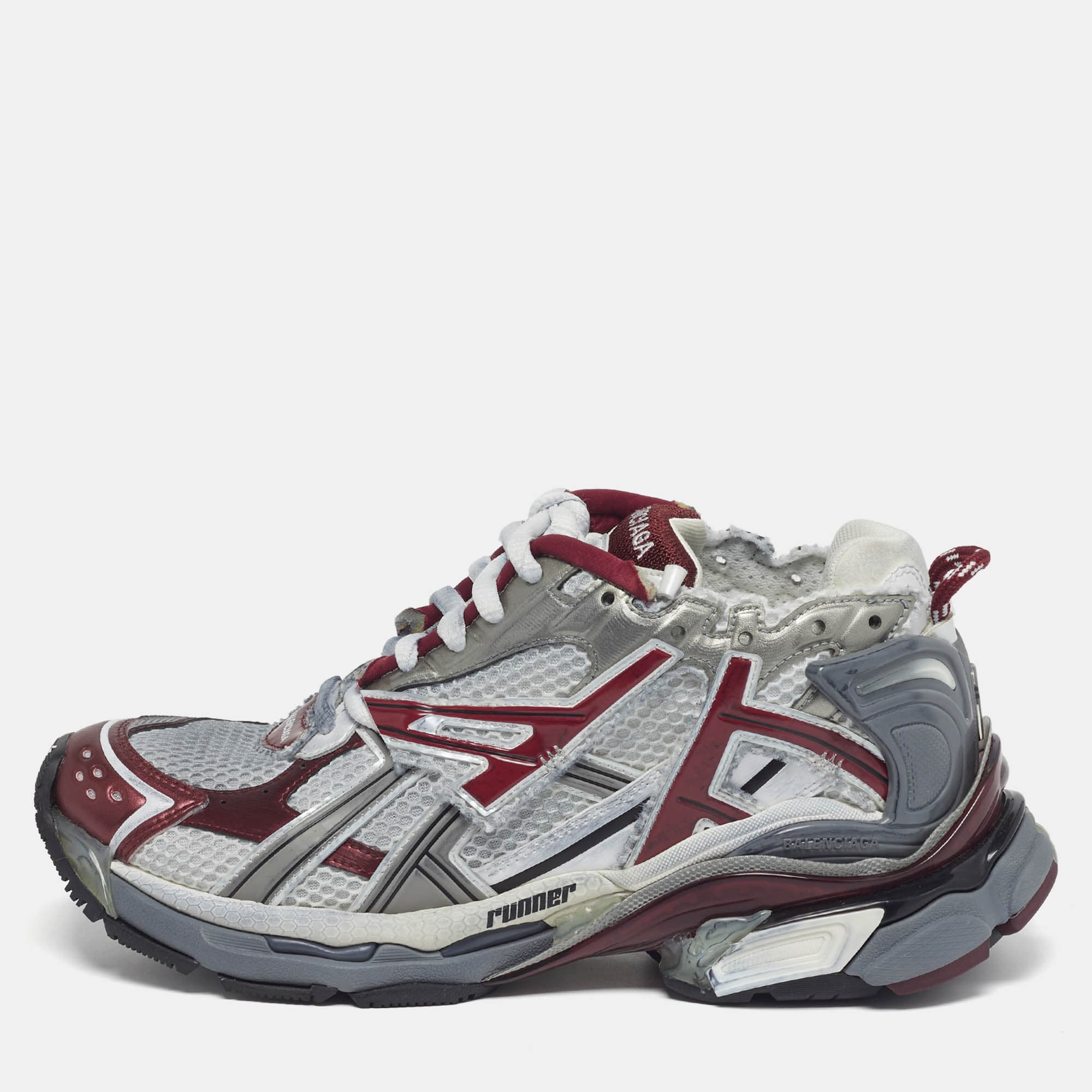 Balenciaga Runner Size 41 Multicolor Faux Leather and Mesh Low Top Sneakers