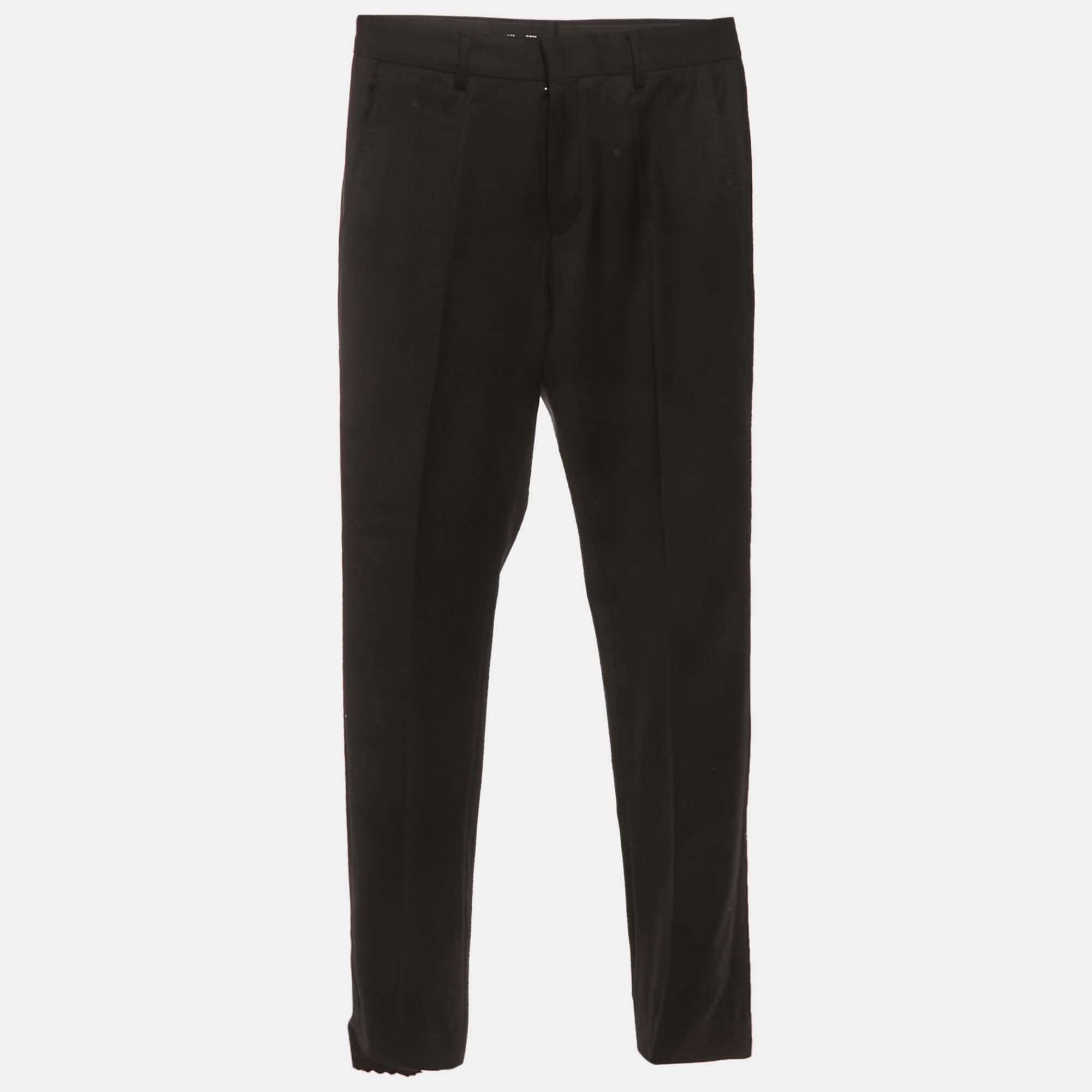 Boss By Hugo Boss Black Gabardine Regular Fit Pants XS/Waist 30"
