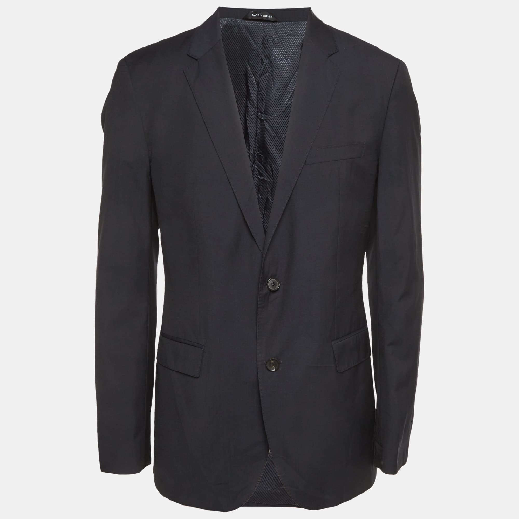 Boss By Hugo Boss Black Wool The James3 Blazer L