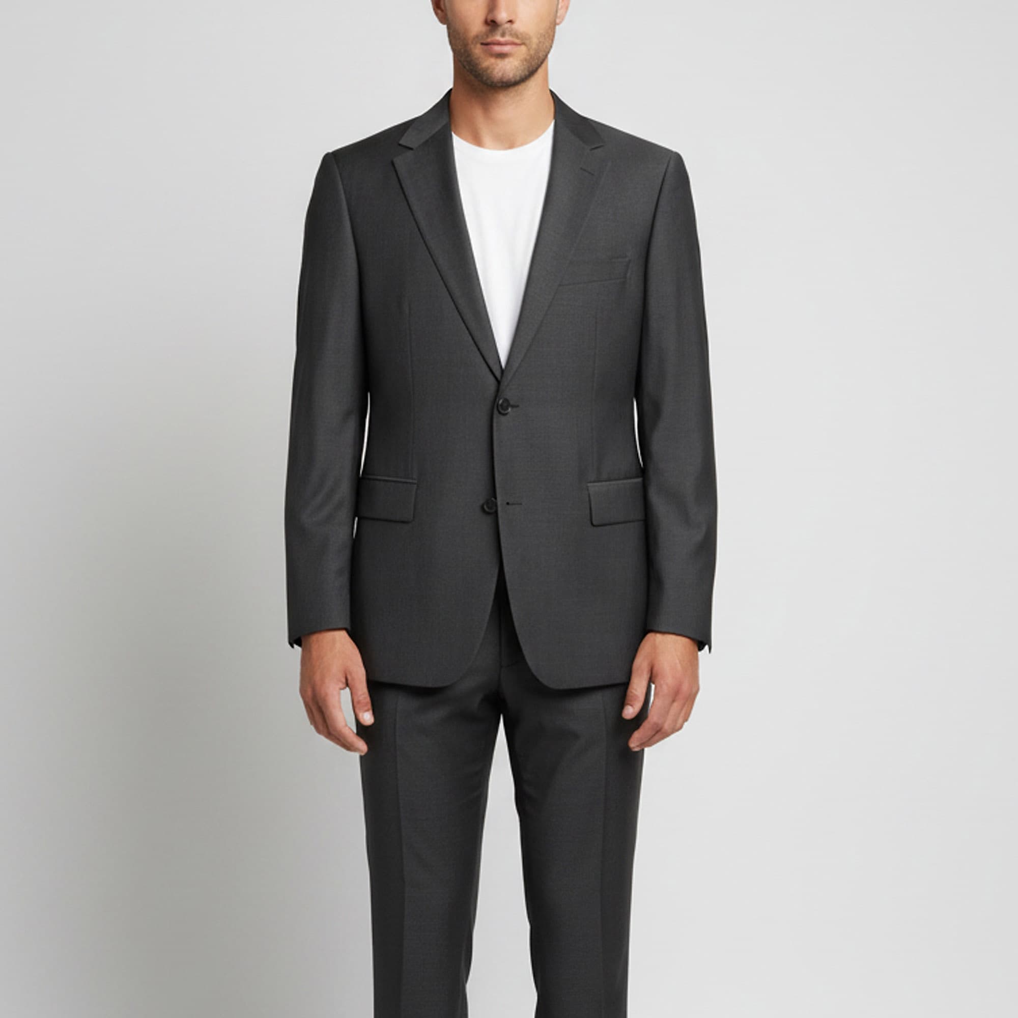 Boss by Hugo Boss Grey Wool Single Breasted Bertolucci/Movie Blazer L