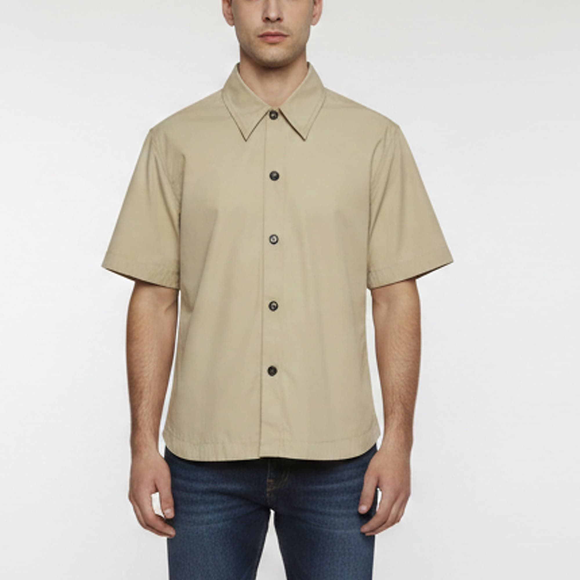Bottega Veneta Beige Gabardine Short Sleeve T-Shirt L