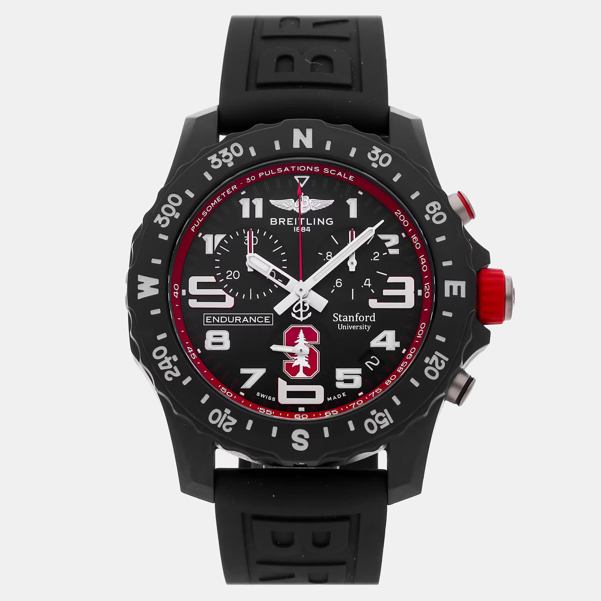 Breitling Endurance Pro X823109C1B1S1 Black Rubber Quartz Men's Wristwatches 44mm