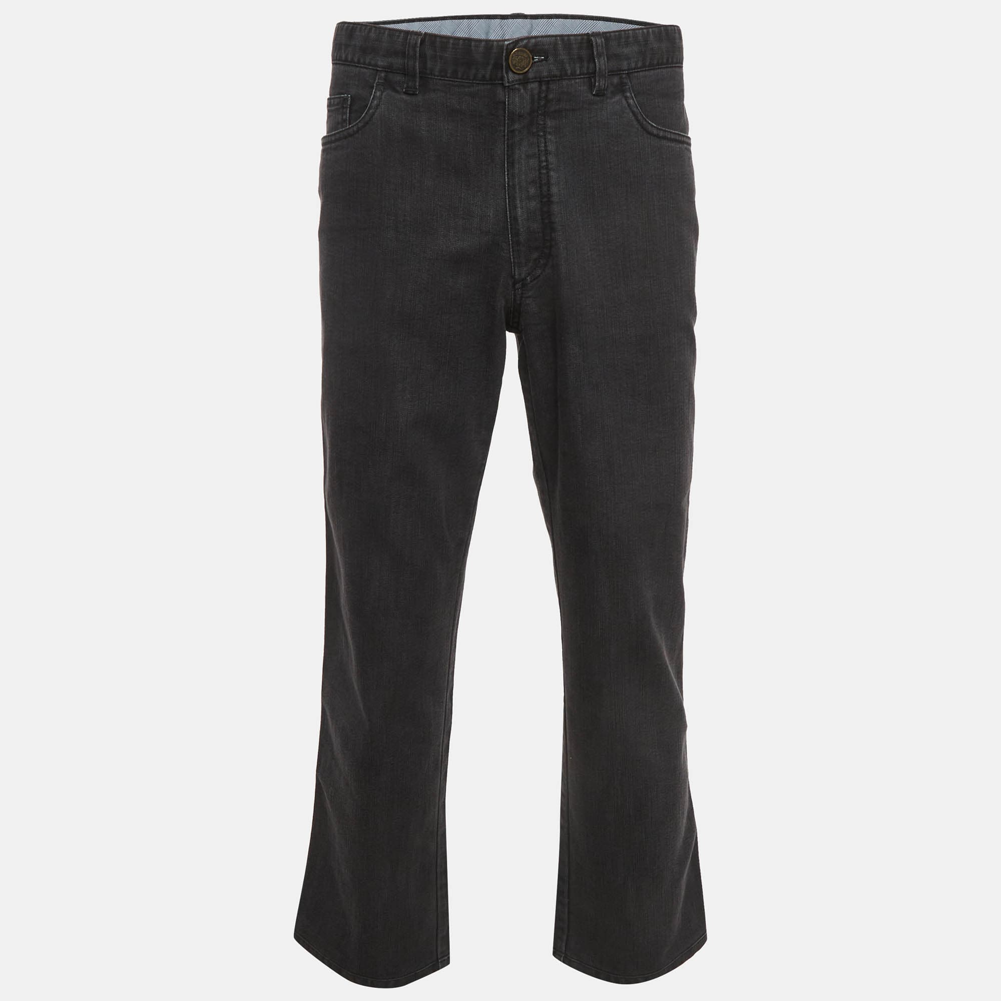 Brioni Grey Denim Straight Fit Jeans XL /Waist 36"
