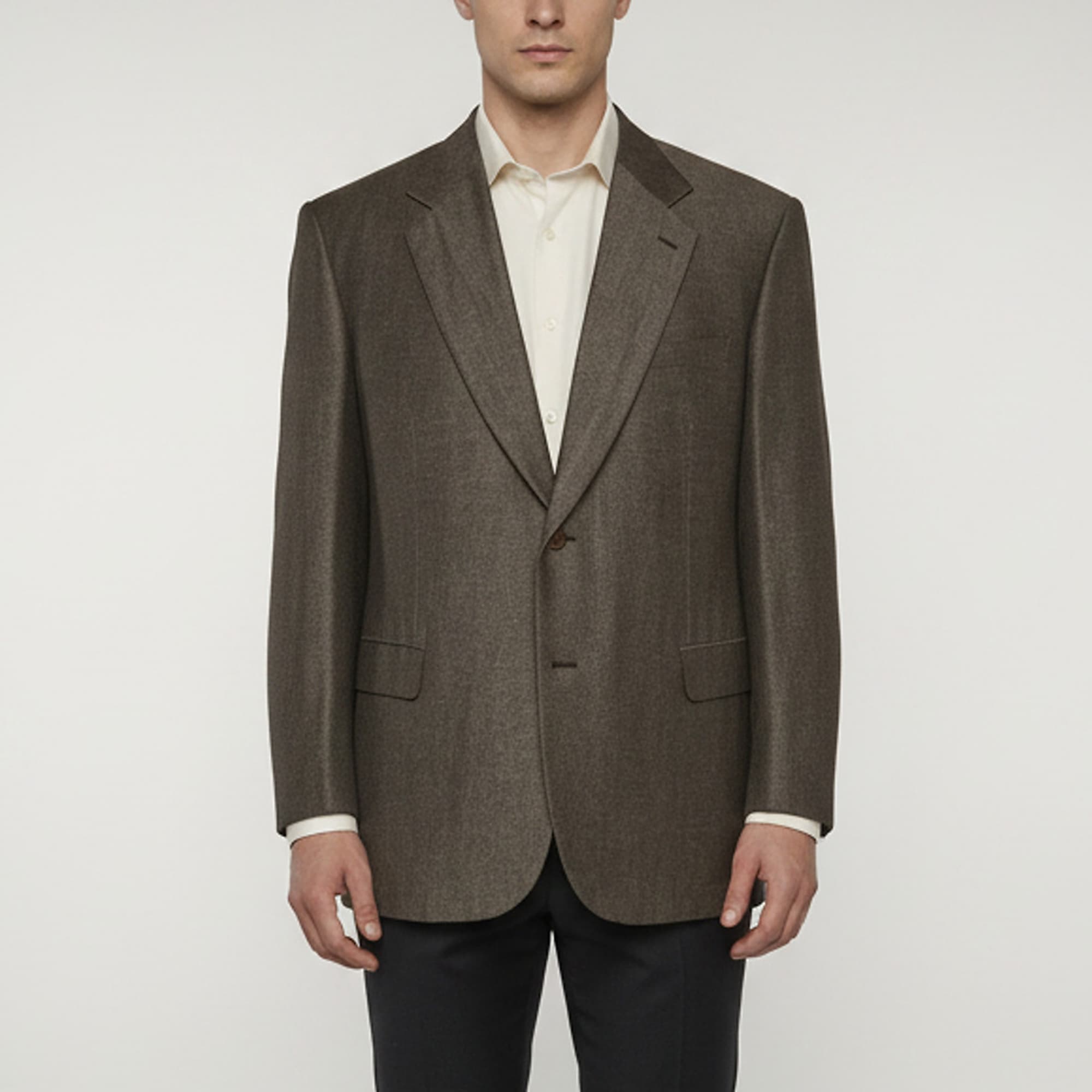 Brioni Brown Linen Blend Senato Single Breasted Blazer 4XL