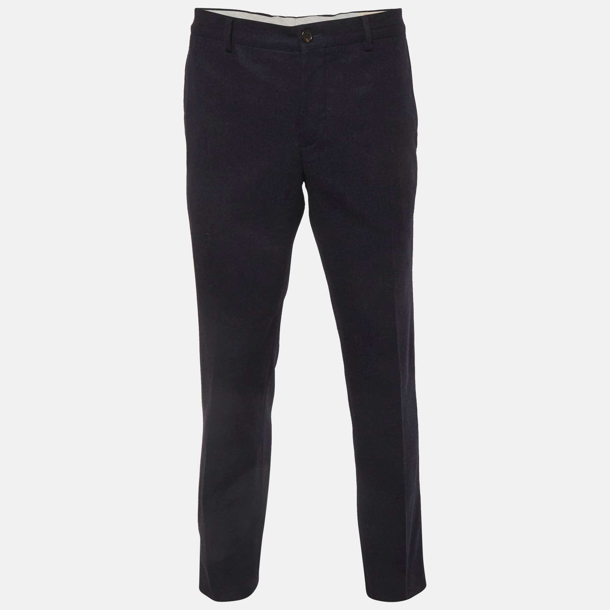 Brunello Cucinelli Blue Wool Trousers XL