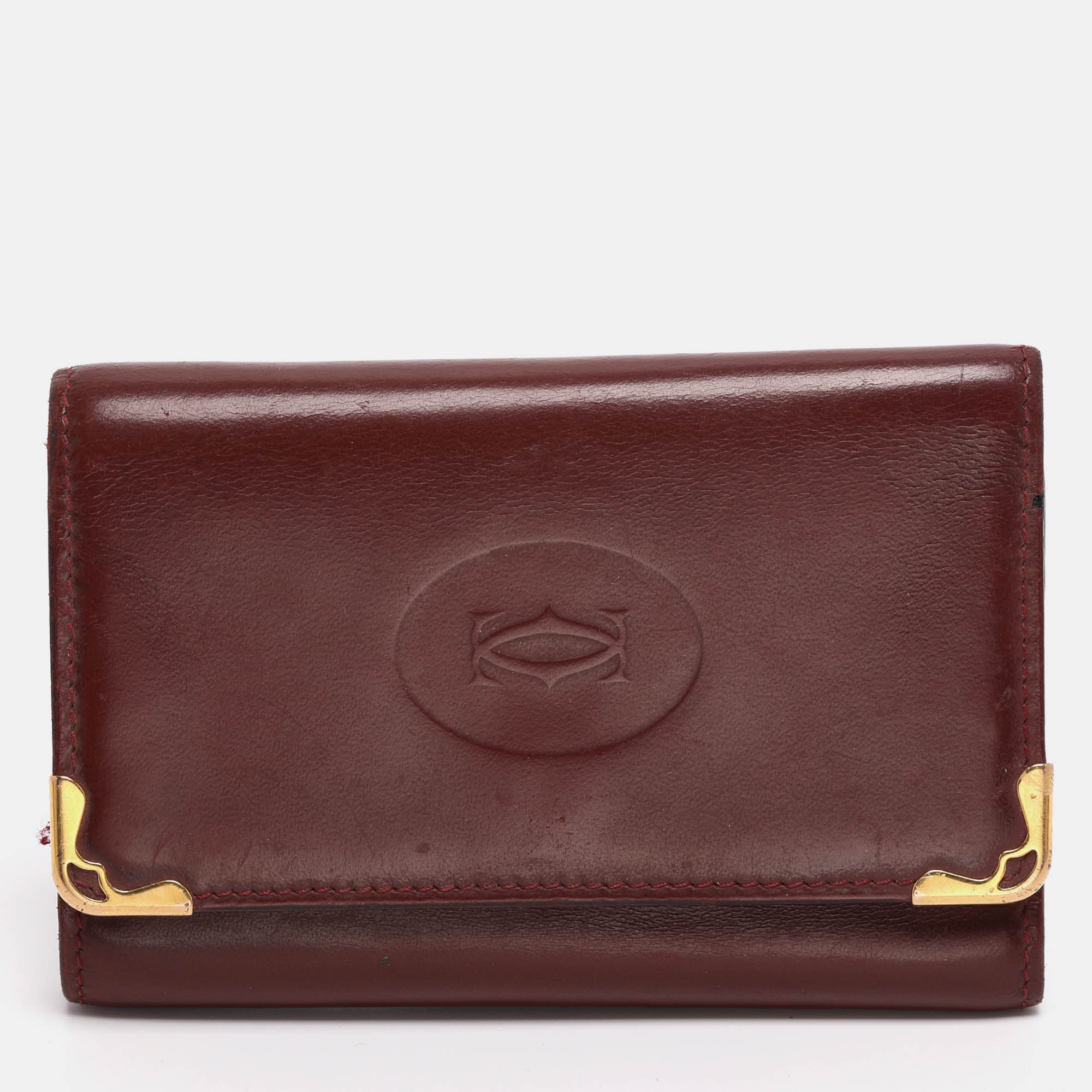 Cartier Key Holder Burgundy Leather