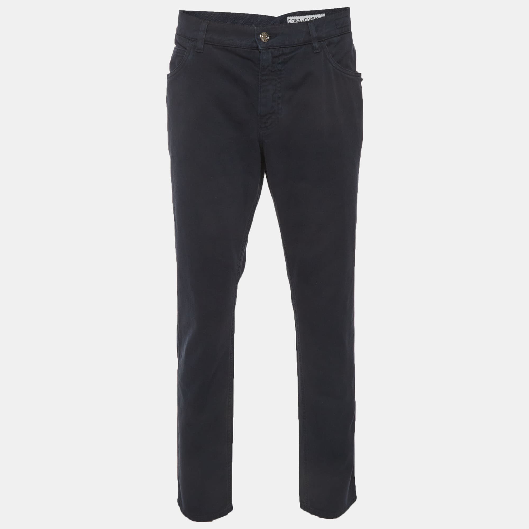 Dolce & Gabbana Navy Blue Denim Regular Fit Jeans XXXL/Waist 38"