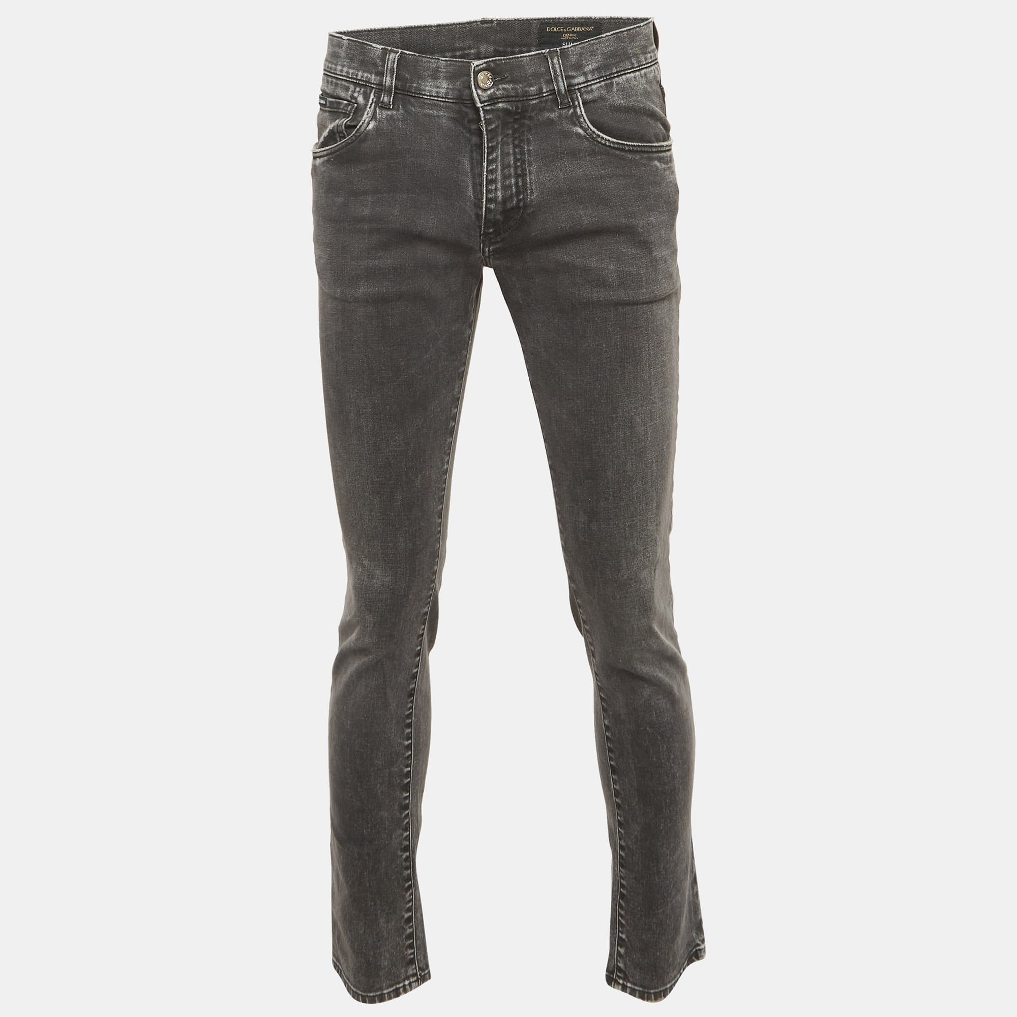 Dolce & Gabbana Charcoal Denim Slim Fit Jeans S/Waist 31"
