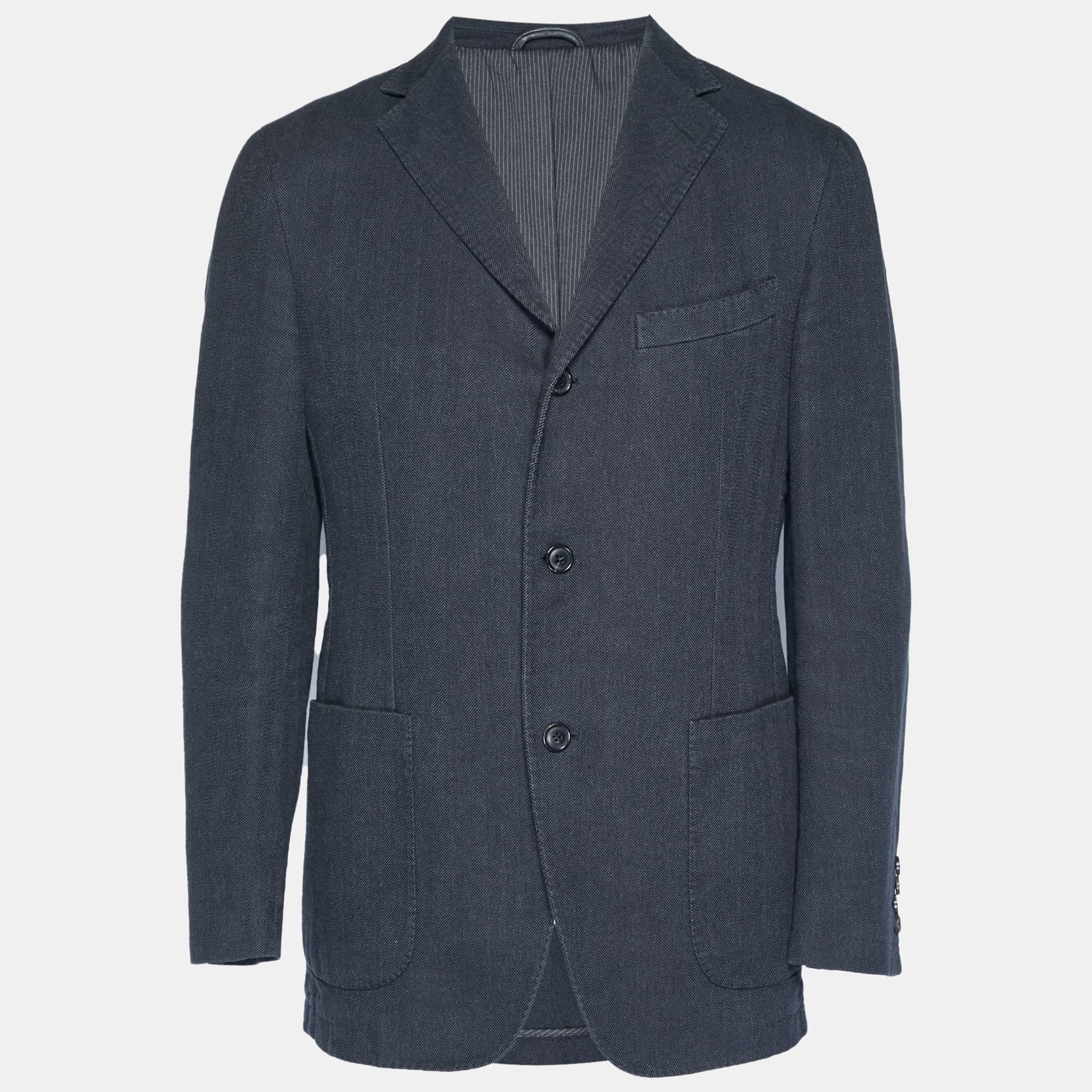 Ermenegildo Zegna Grey Wool Blend Regular Fit Blazer XL