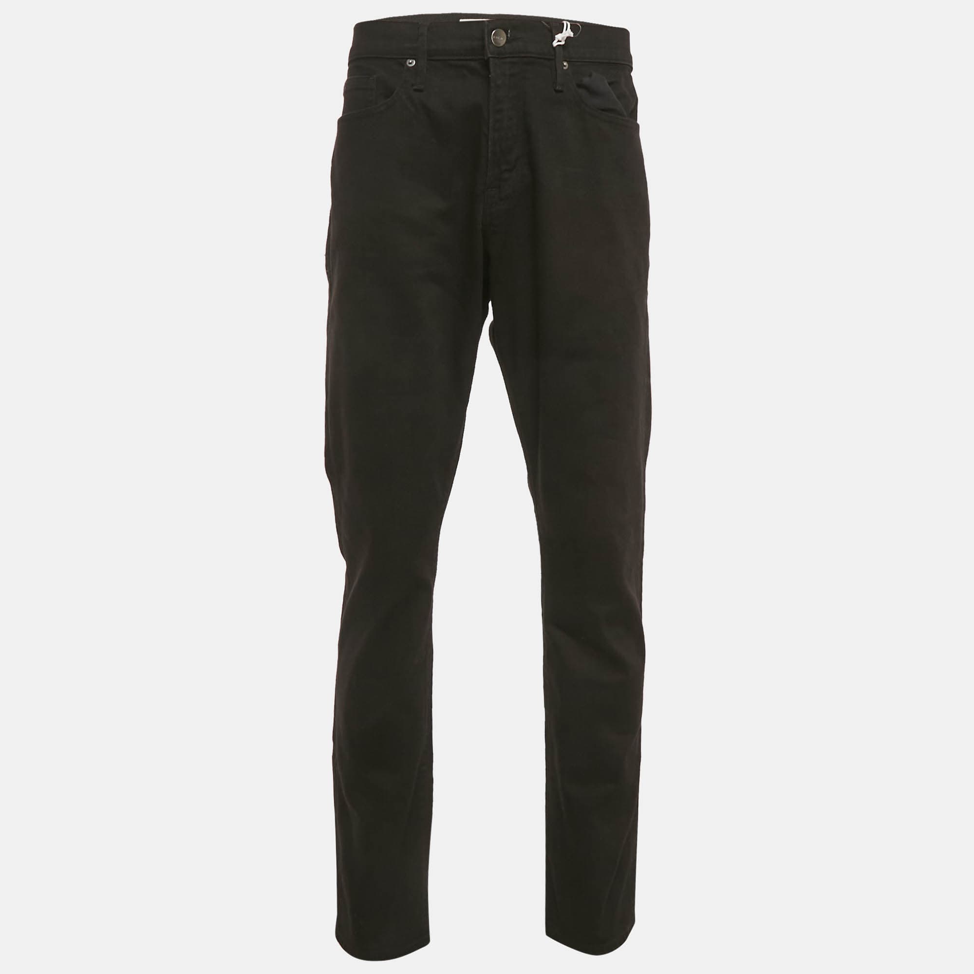 Frame Black Denim L'Homme Slim Jeans XL Waist 37"