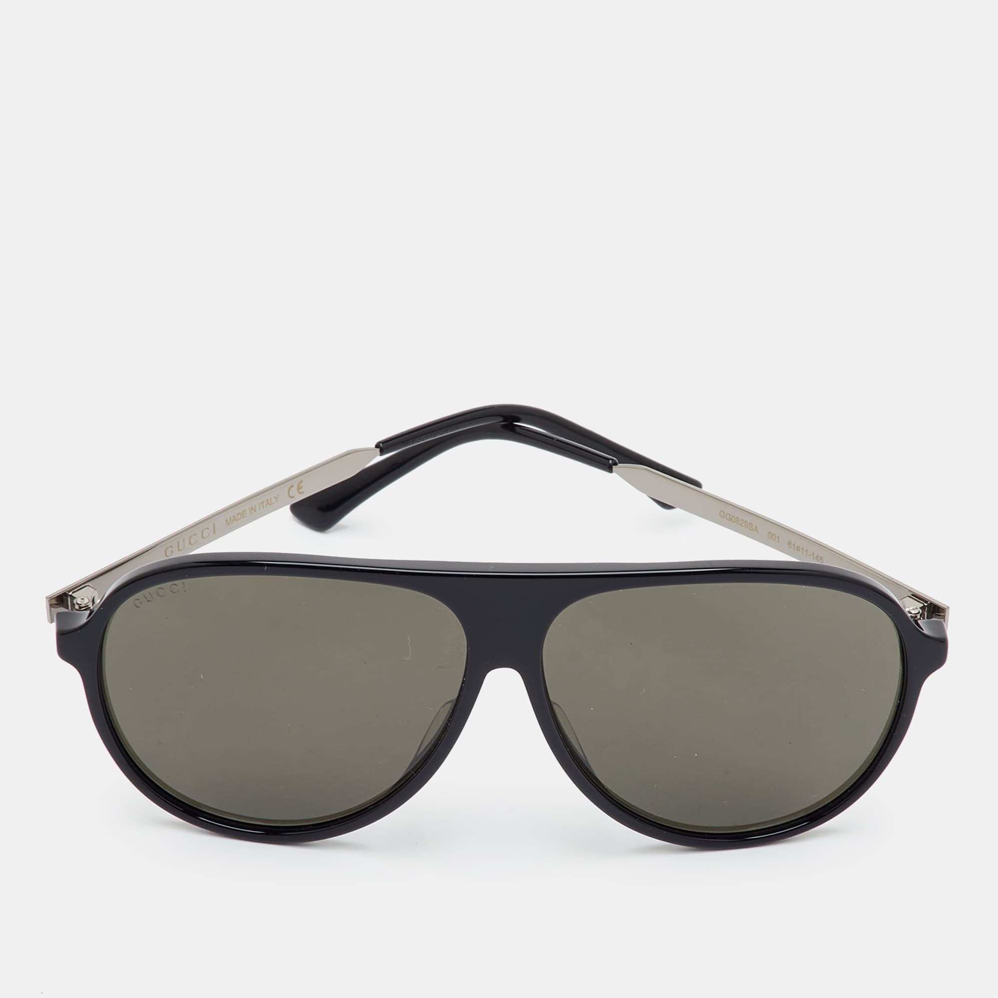 Gucci Black GG0829SA Frame Aviator Sunglasses