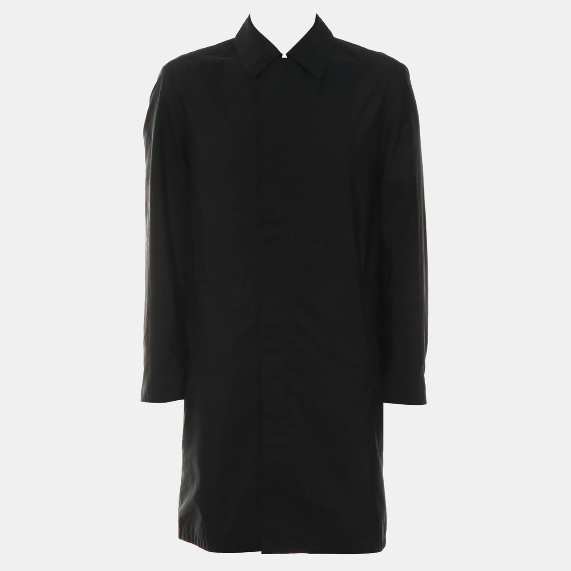 Gucci Reversible Black Nylon Men's Long Jacket M