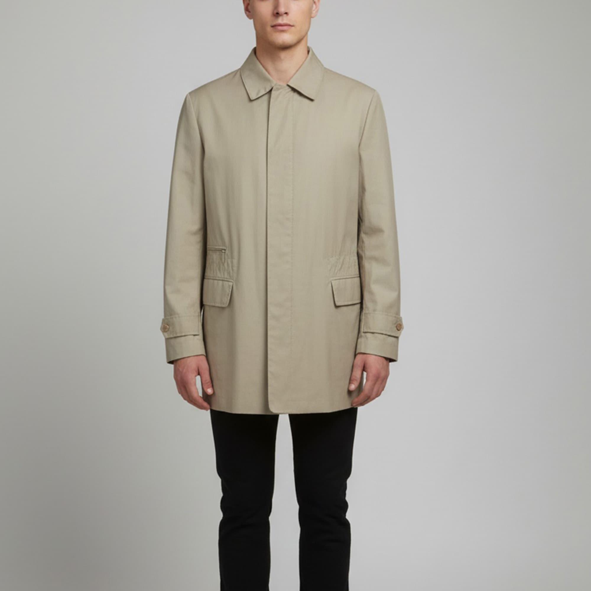 Brioni Beige Wool Blend Long Sleeve Zip Up Jacket L