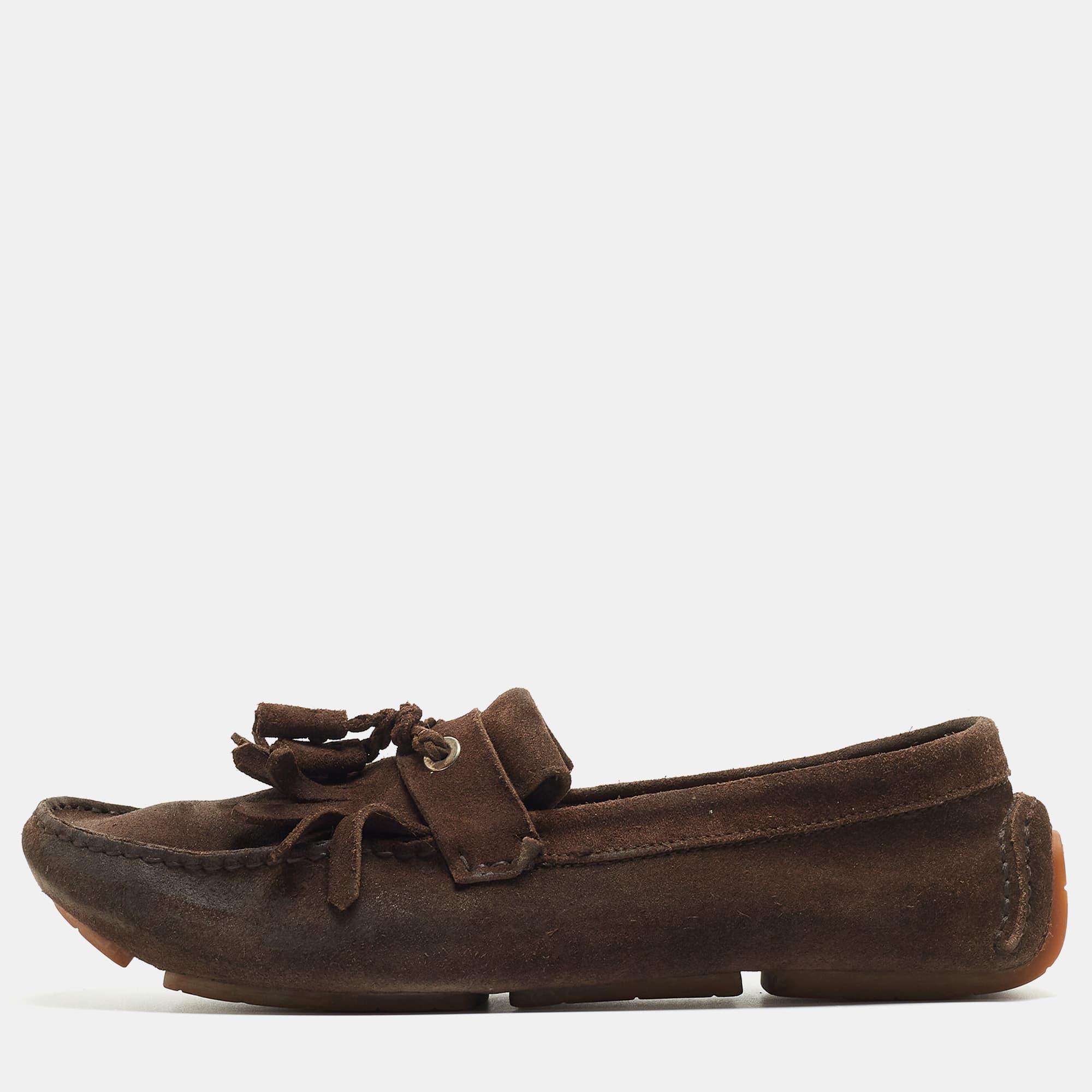 Jimmy Choo Brown Suede Eaton Loafers Size 44.5