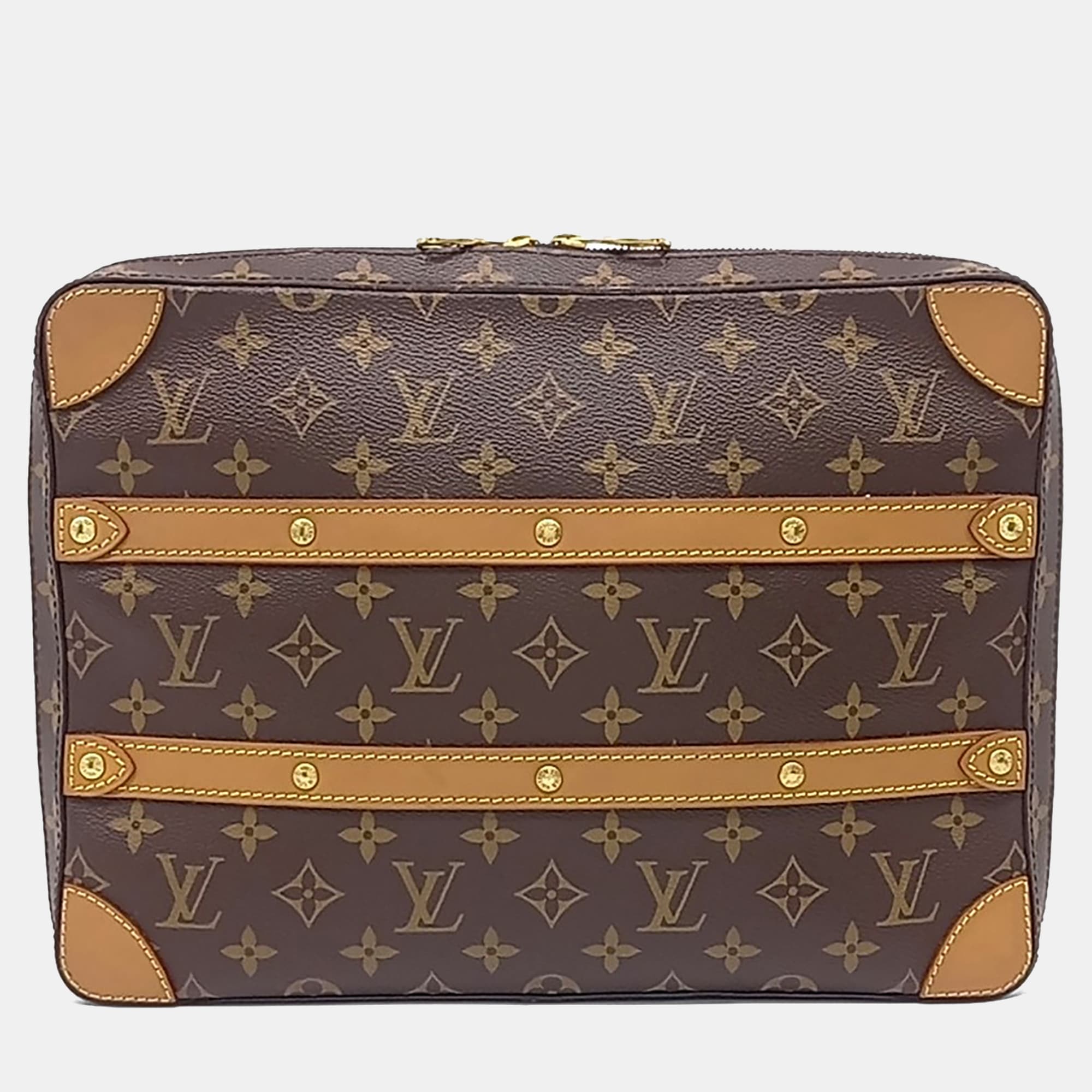 Louis Vuitton Soft Trunk Brown Coated Canvas & Leather Messenger Bag
