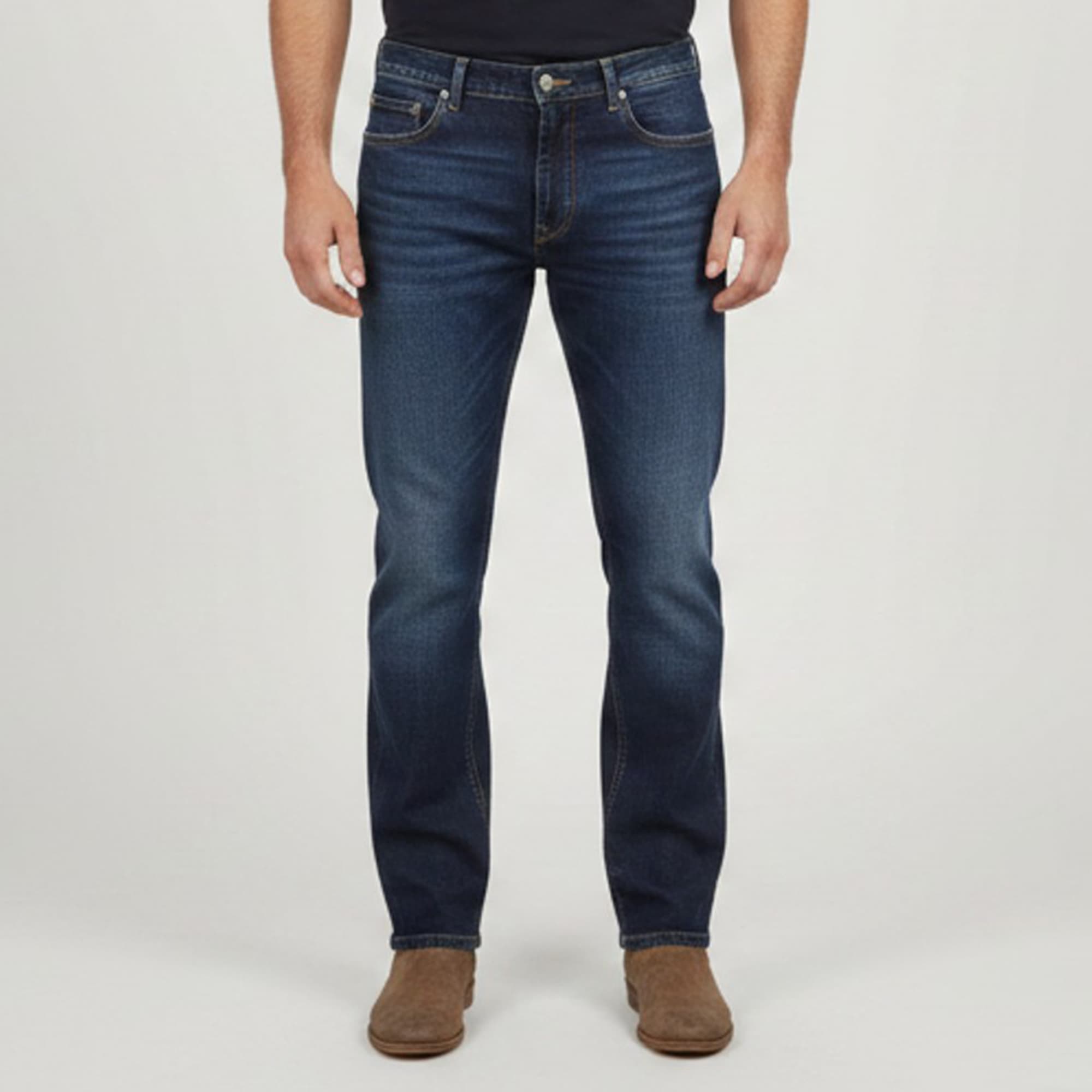 Brioni Blue Faded Denim Straight Leg Jeans XXXL/Waist 39"