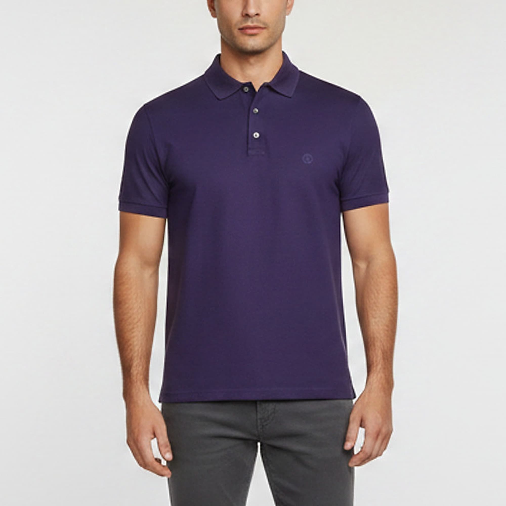 Louis Vuitton Purple Cotton Pique Short Sleeve Shirt XS