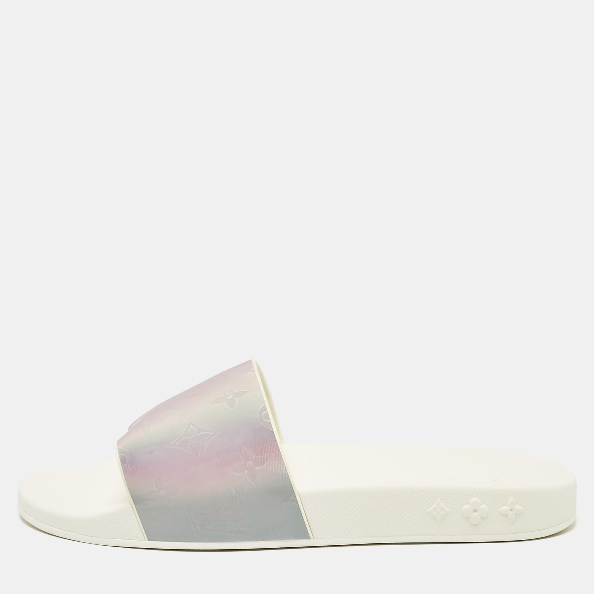 Louis Vuitton Purple PVC Waterfront Slide Sandals Size 40