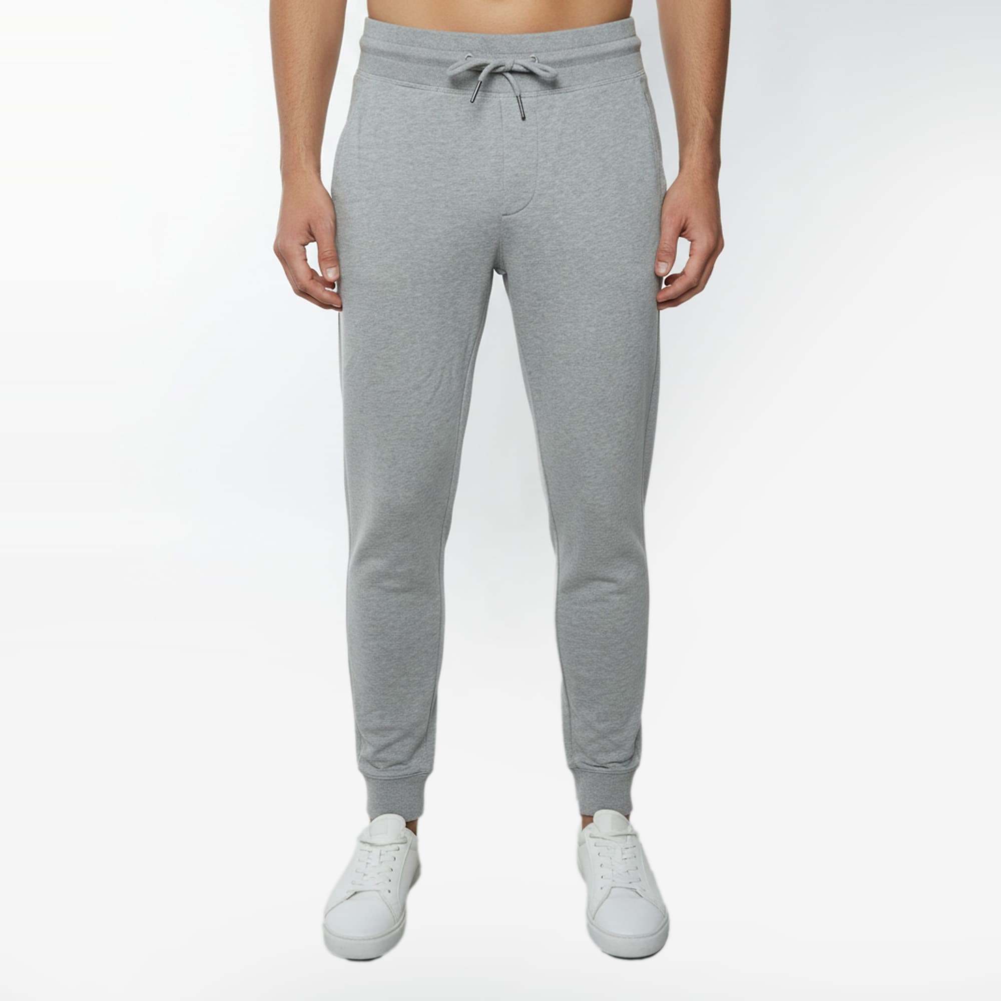 Moncler Grey Cotton Jersey Drawstring Joggers M