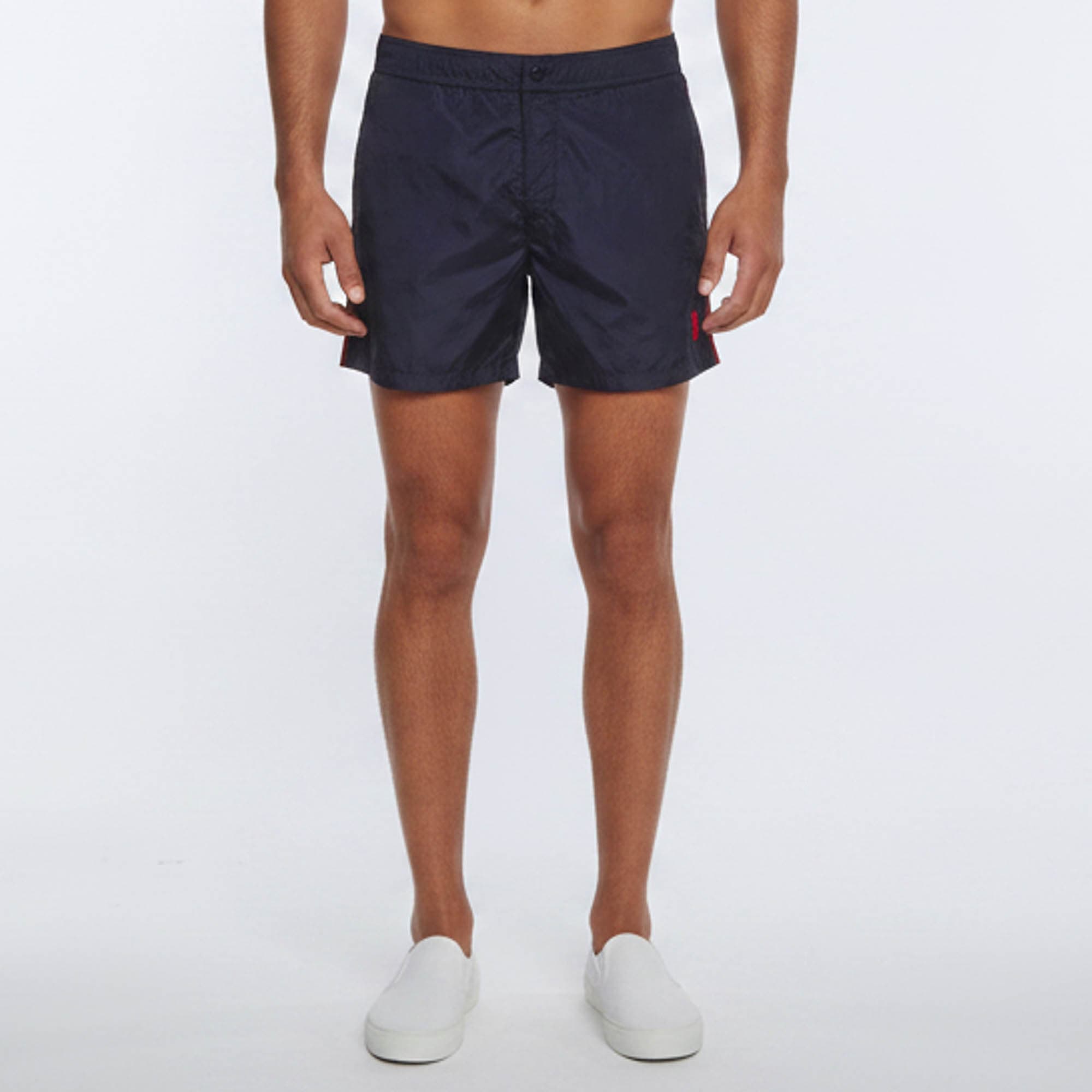 Moncler Navy Blue Nylon Boxer Mare Shorts M