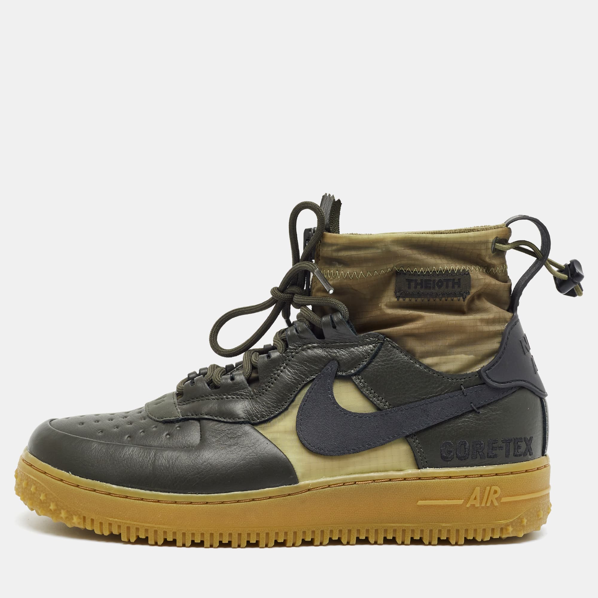Nike Air Force 1 Winter Gore-Tex Sequoia Size 42.5 Dark Green Leather High Top Sneakers