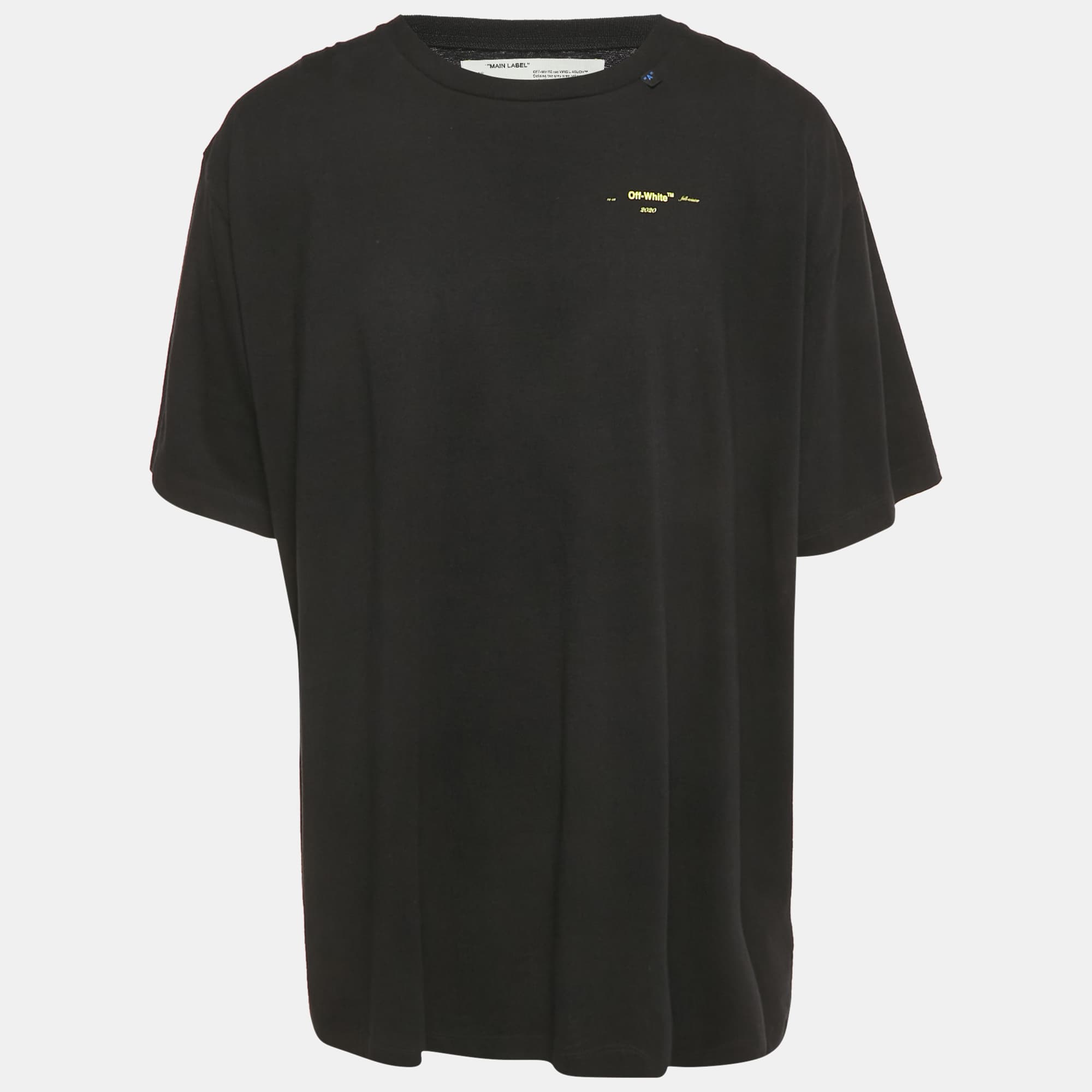 Off-White Black Acrylic Arrow Print Cotton T-Shirt L