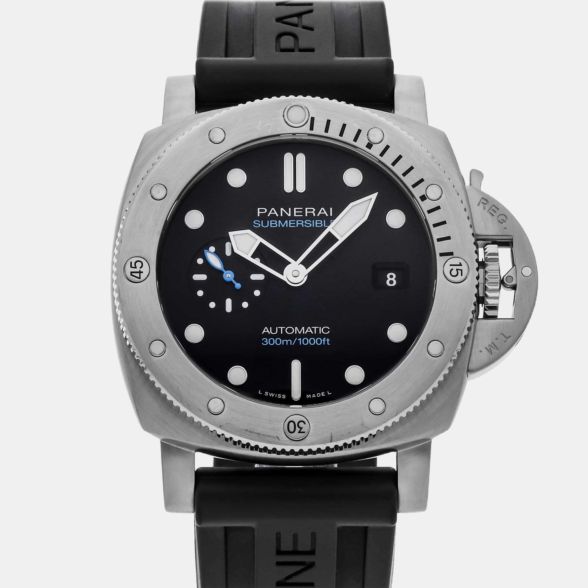 Panerai Submersible PAM01596 Black Stainless Steel Automatic Men's Wristwatches 44mm