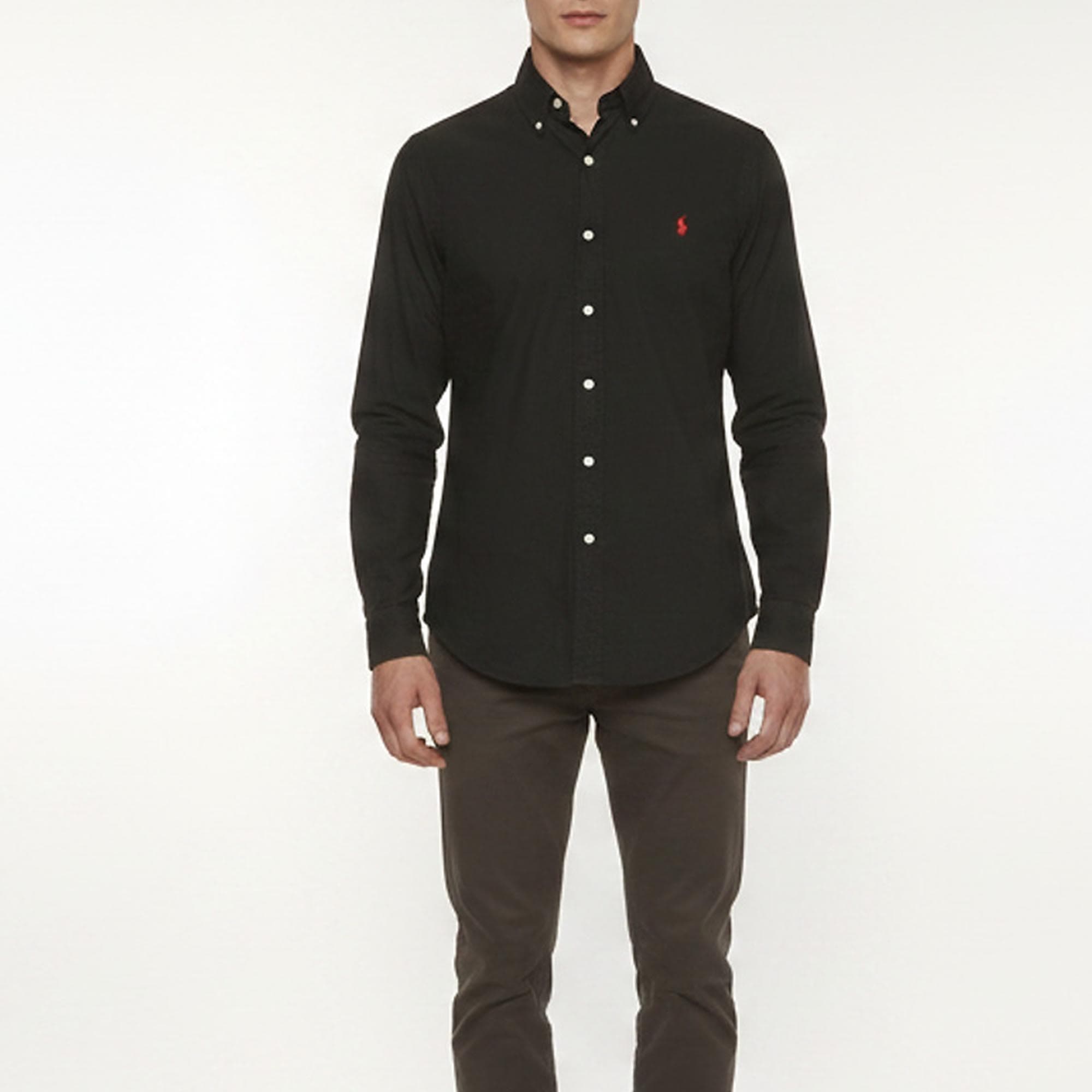 Polo Ralph Lauren Black Cotton Classic Fit Shirt M