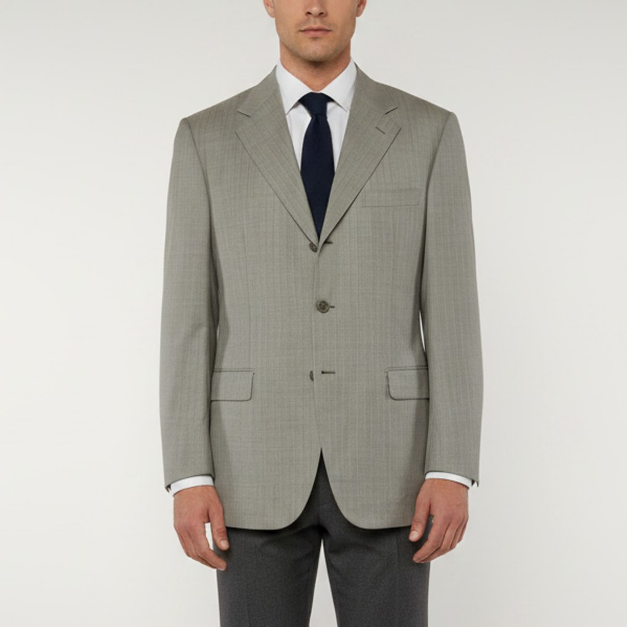 {"name": "Brioni Grey Wool Blend Regular Fit Palatino Blazer XL", "name_ar": "u062cu0627u0643u064au062a u0628u0644u