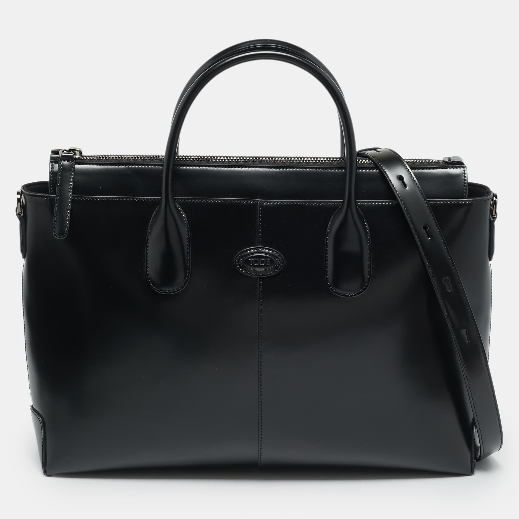 Tod's Di Bag Medium Black Leather Briefcase