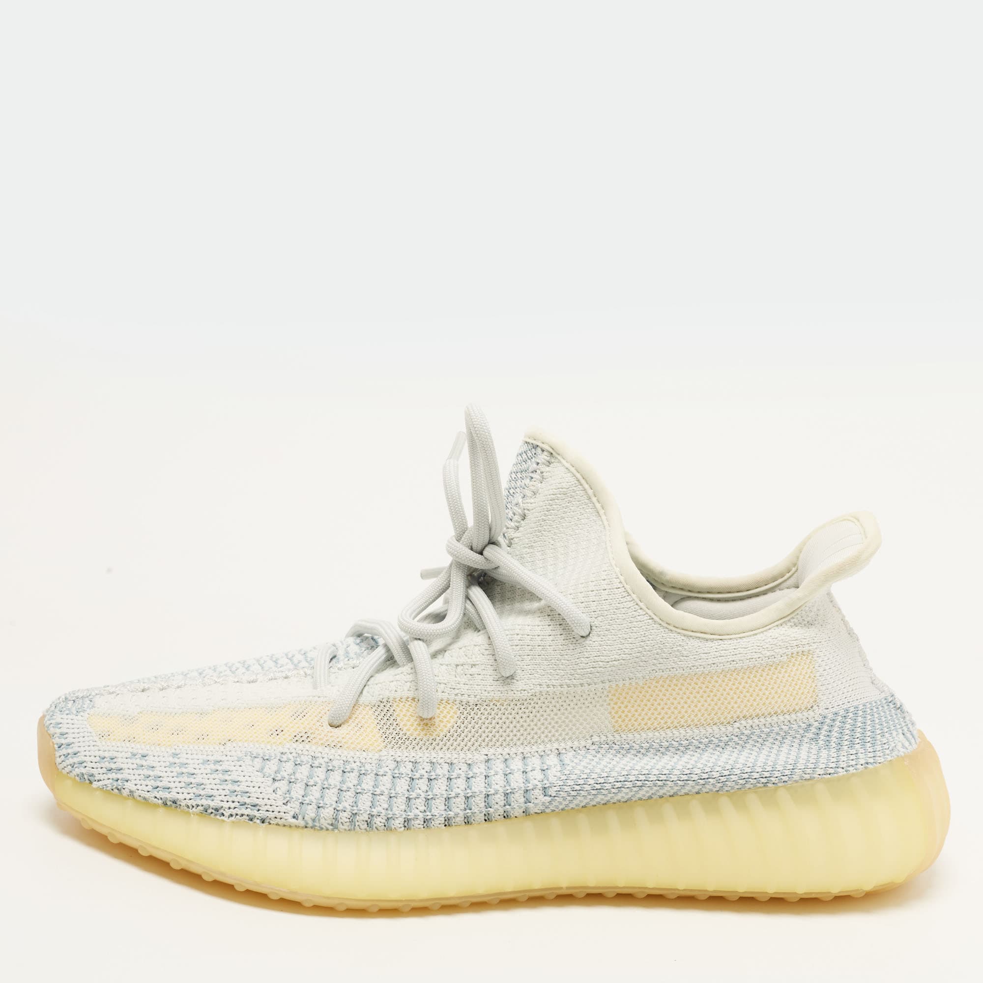 Yeezy x Adidas Boost 350 V2 Cloud (Non-Reflective) Size 44 Blue/White Knit Fabric Low Top Sneakers