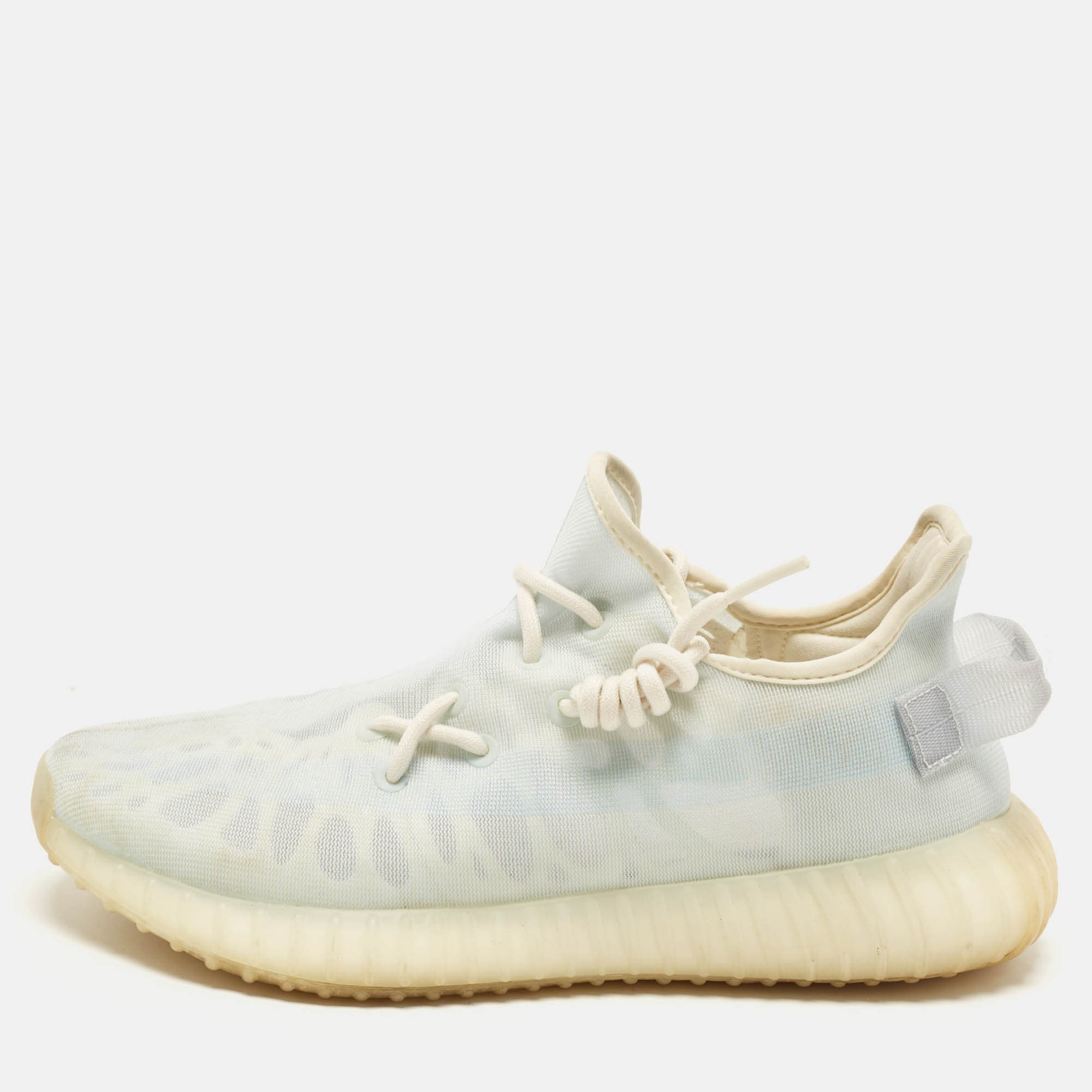 حذاء رياضي ييزي x أديداس بوست 350 V2 مونو أيس شبك أزرق بعنق منخفض مقاس 37.5